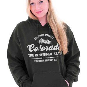 NWT 4X Unisex Colorado Black & White Hoodie w/Kangaroo Pocket